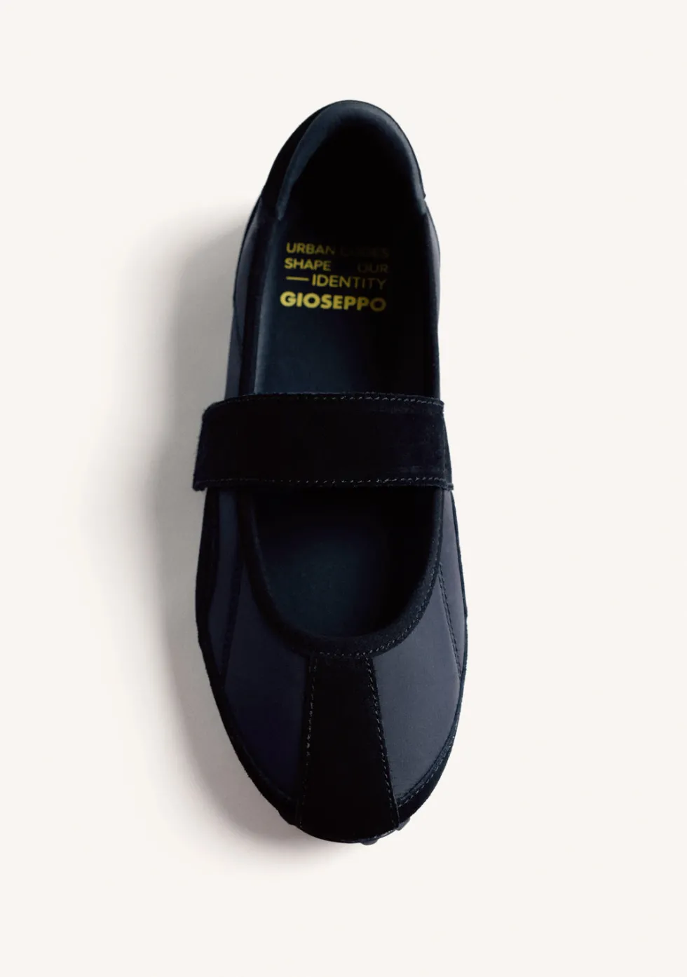 BAILARINAS DEPORTIVAS NEGRO PIEL Y NYLON