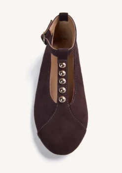BAILARINAS MARRÓN PIEL TACHAS