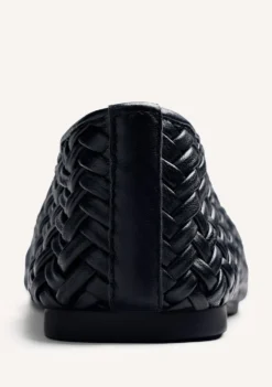 BAILARINAS NEGRO PIEL TRENZADA