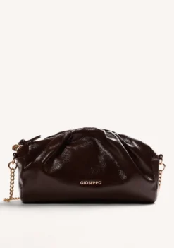 BOLSO BANDOLERA MARRÓN EFECTO ARRUGADO