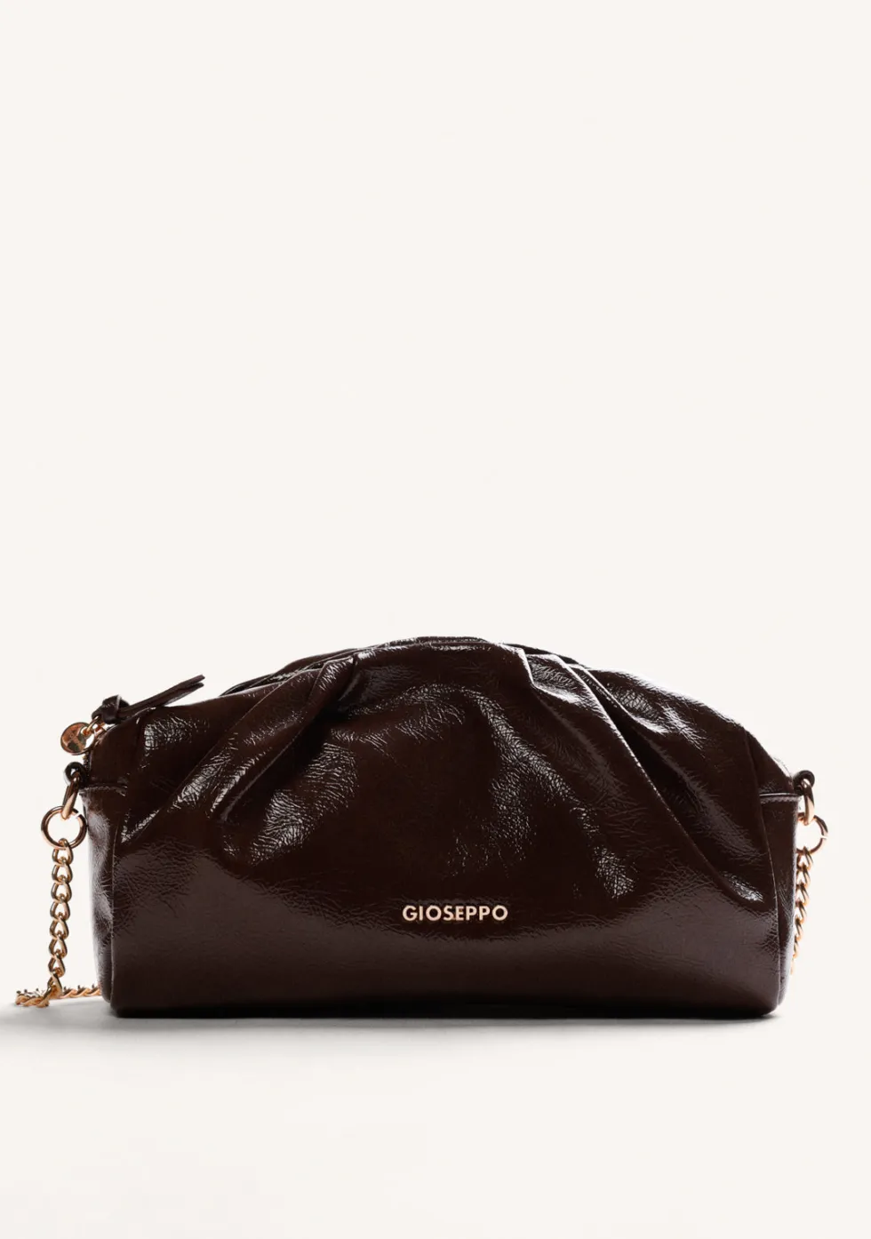 BOLSO BANDOLERA MARRÓN EFECTO ARRUGADO