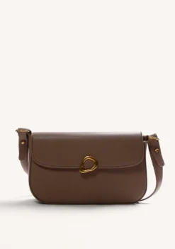 BOLSO BANDOLERA TAUPE HEBILLA