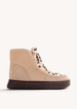 BOTAS AUSTRALIANAS BEIGE PIEL ESTAMPADO ANIMAL
