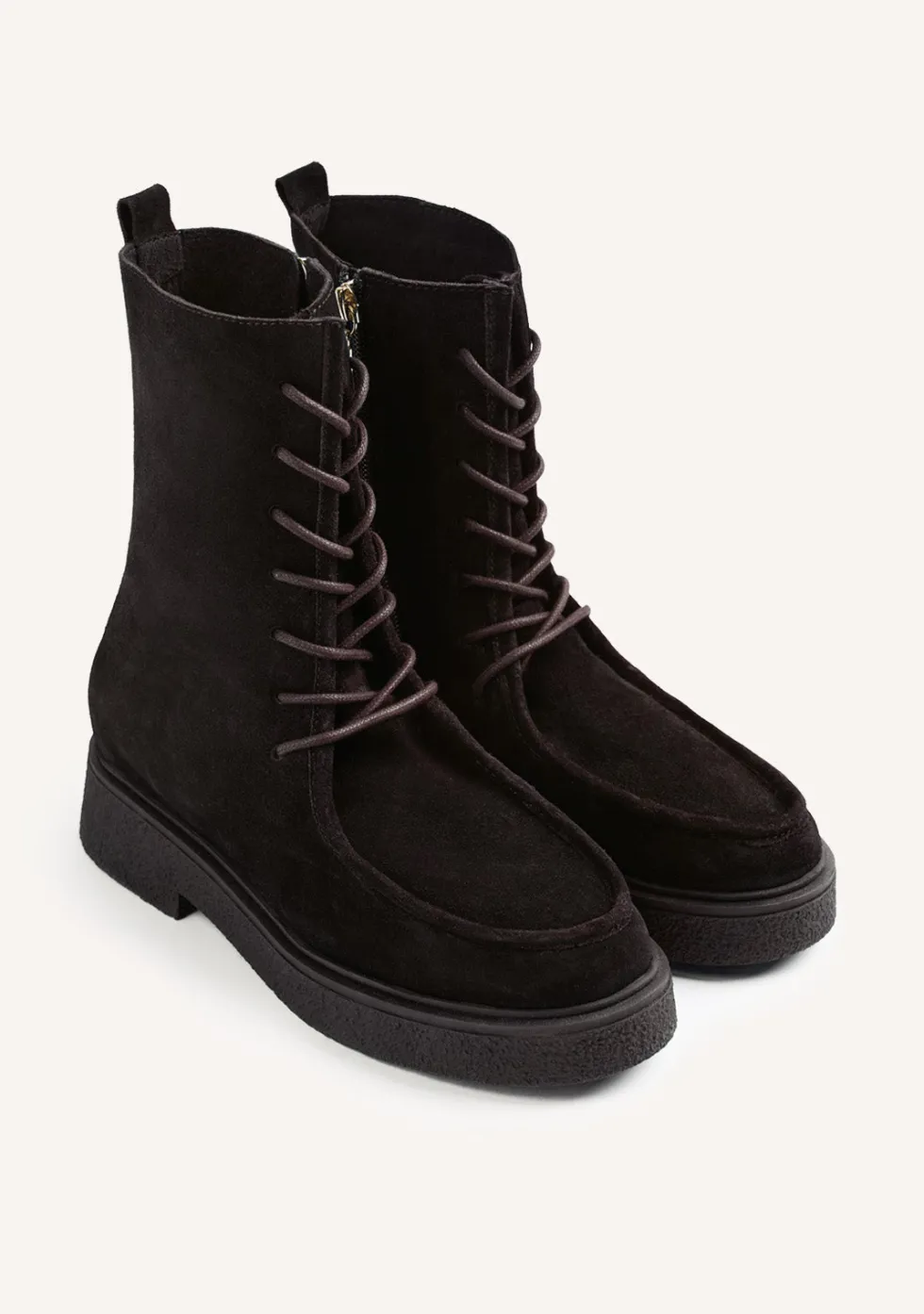 BOTAS MARRON ESTILO MILITAR PIEL