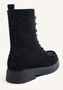 BOTAS NEGRO ESTILO MILITAR PIEL