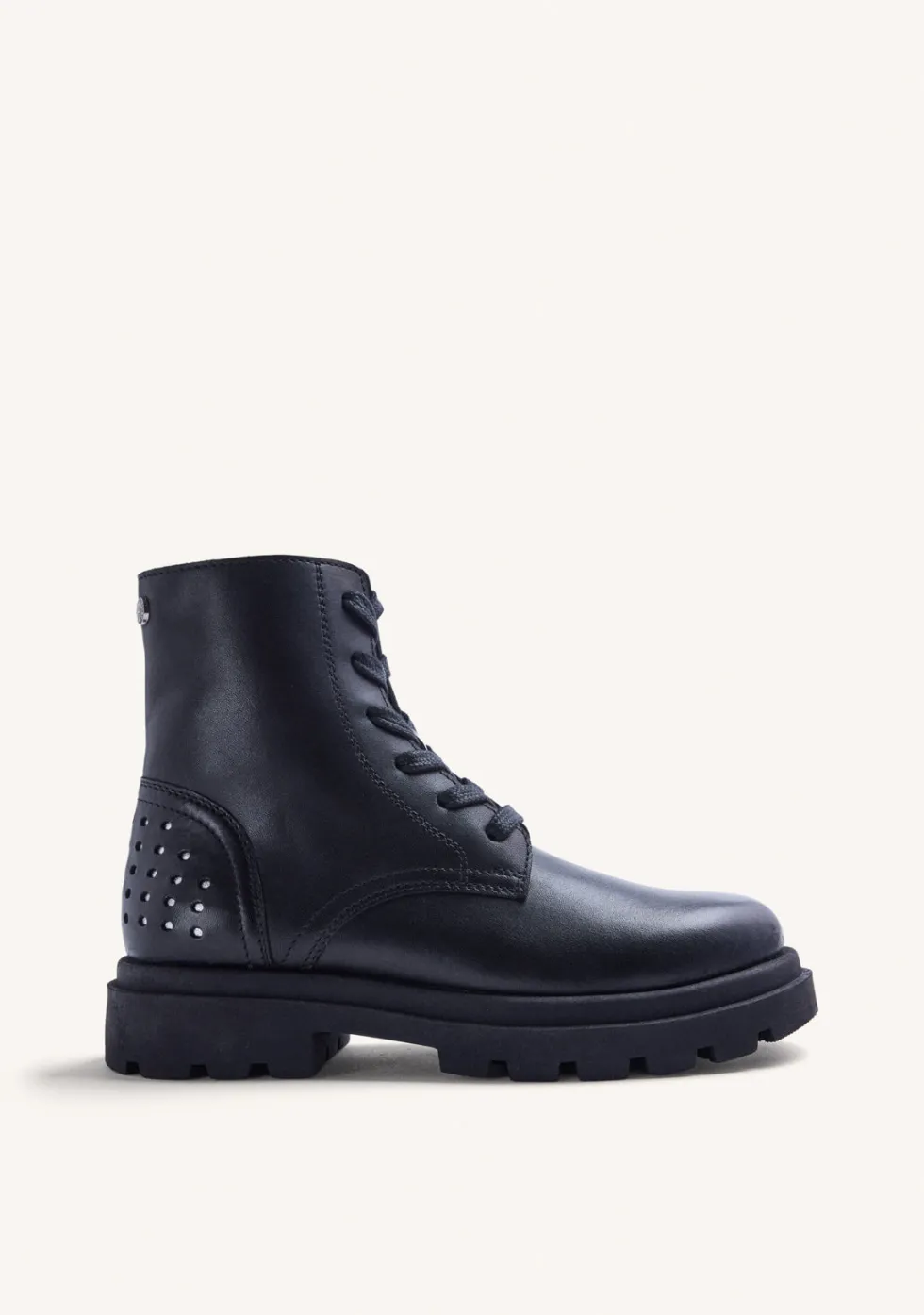 BOTAS NEGRO PIEL CON CREMALLERA