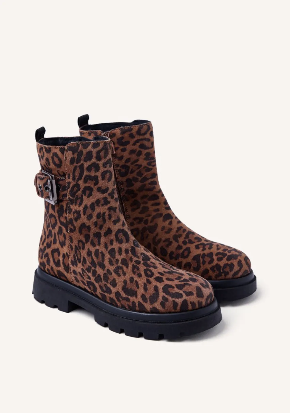 BOTAS PIEL SERRAJE ESTAMPADO ANIMAL TINTAH