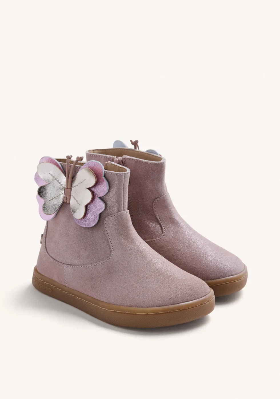 BOTINES BAREFOOT PIEL CON MARIPOSA