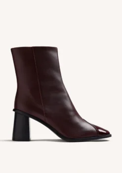 BOTINES BURDEOS PIEL