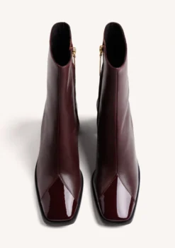 BOTINES BURDEOS PIEL