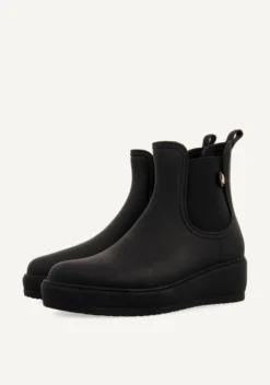 BOTINES DE AGUA ESTILO CHELSEA NEGRAS PARA MUJER 45808
