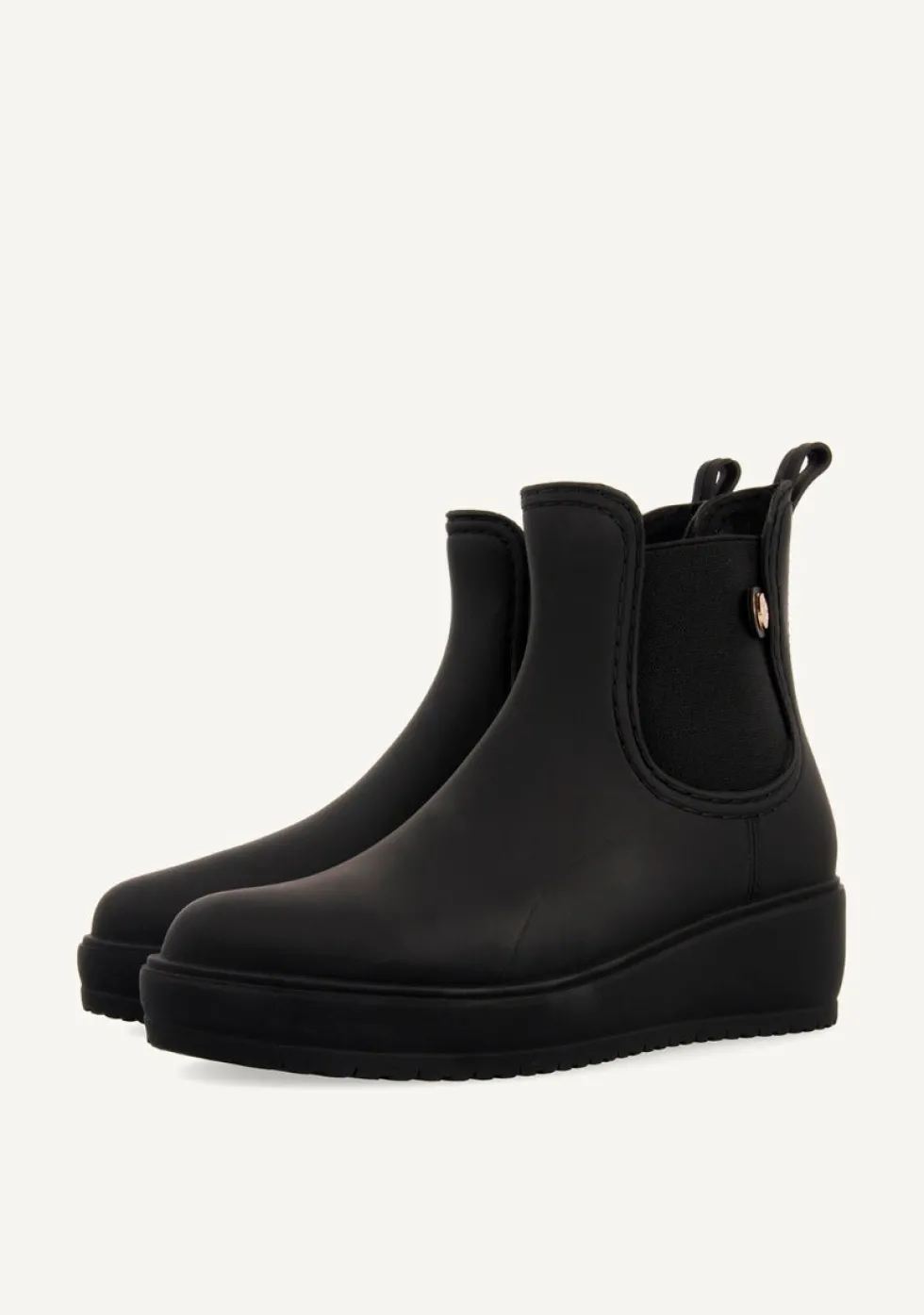 BOTINES DE AGUA ESTILO CHELSEA NEGRAS PARA MUJER 45808