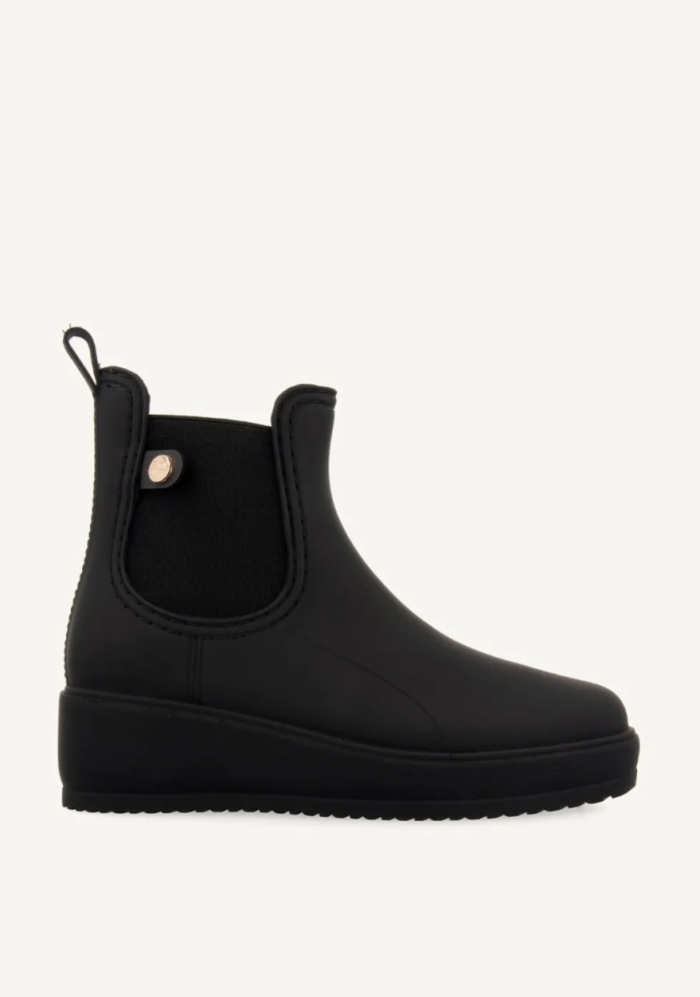BOTINES DE AGUA ESTILO CHELSEA NEGRAS PARA MUJER 45808