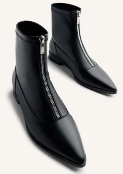 BOTINES ELÁSTICOS NEGRO CREMALLERA
