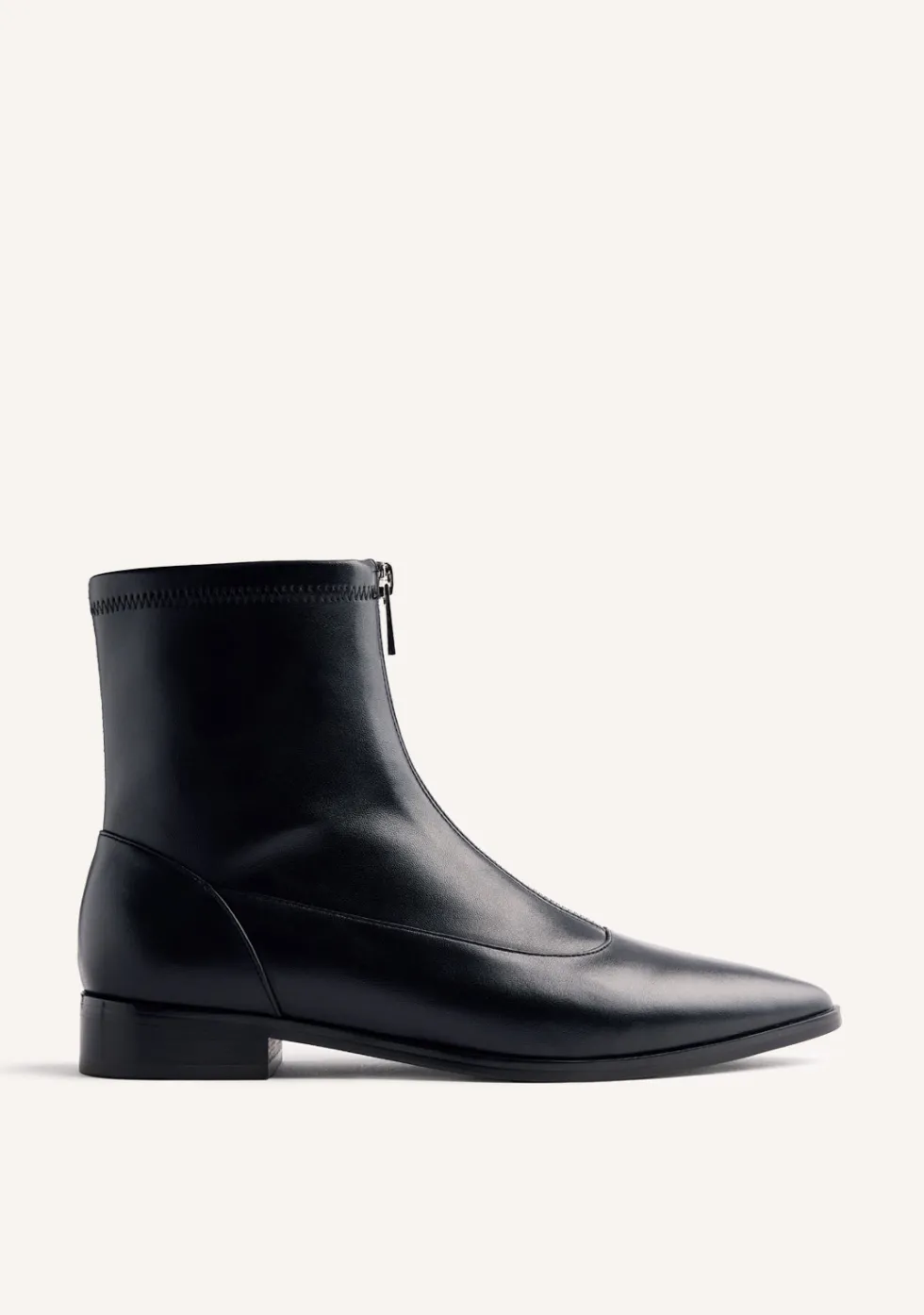 BOTINES ELÁSTICOS NEGRO CREMALLERA