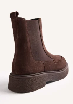 BOTINES MARRÓN PIEL CON CREMALLERA