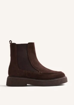 BOTINES MARRÓN PIEL CON CREMALLERA