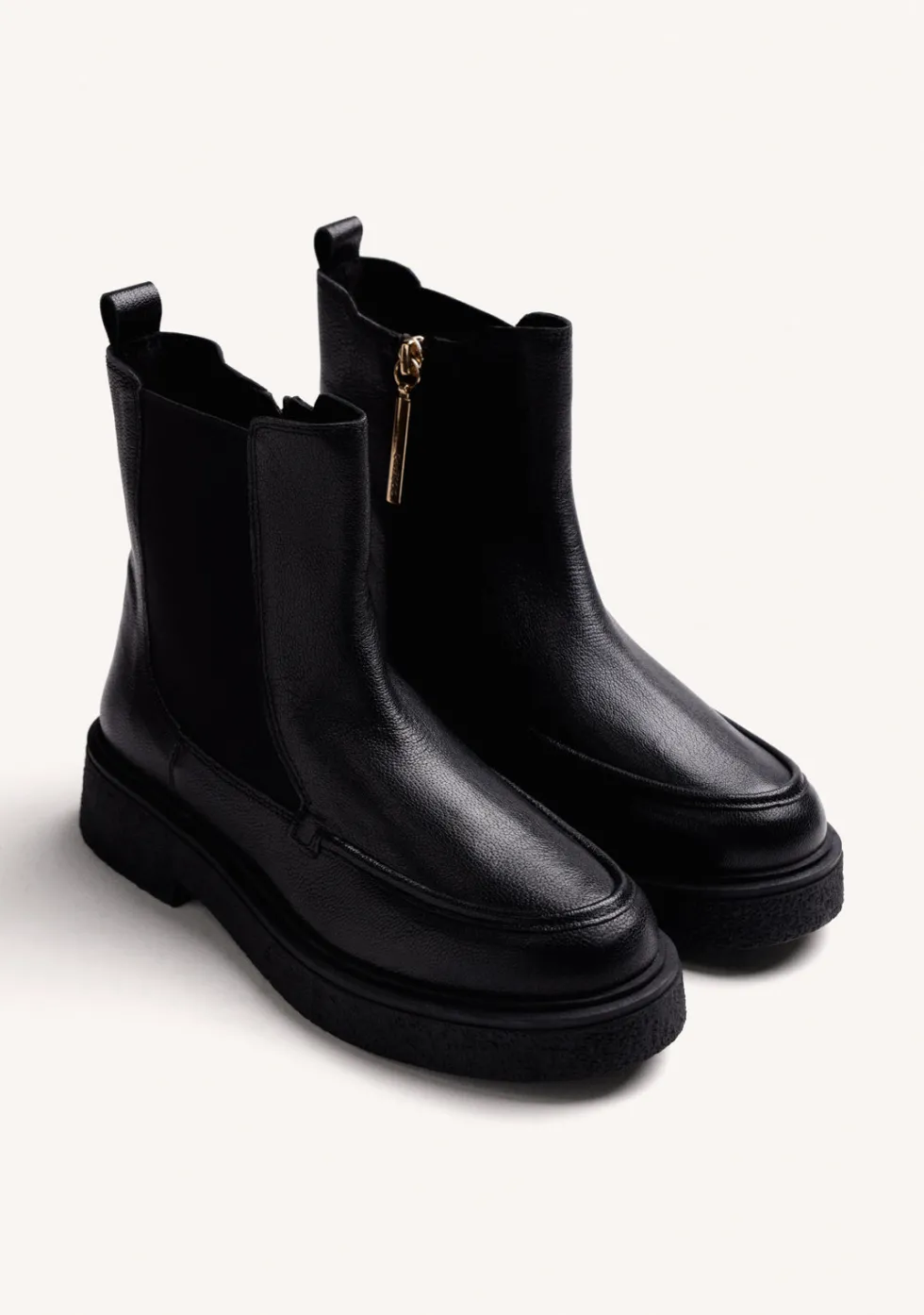 BOTINES NEGRO CHELSEA PIEL