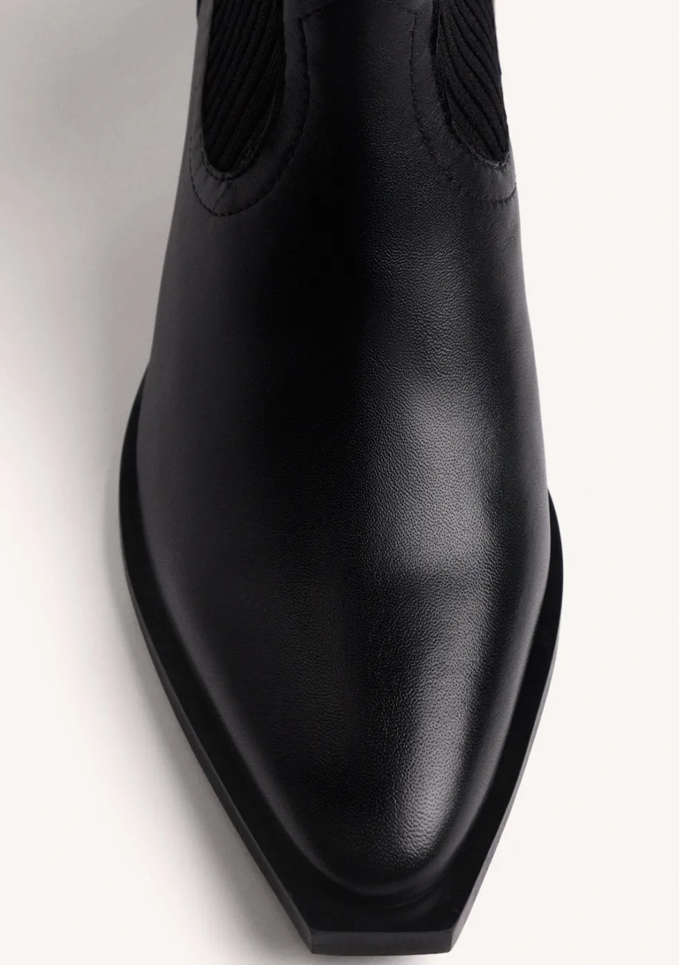 BOTINES NEGRO COWBOY ELÁSTICOS PIEL