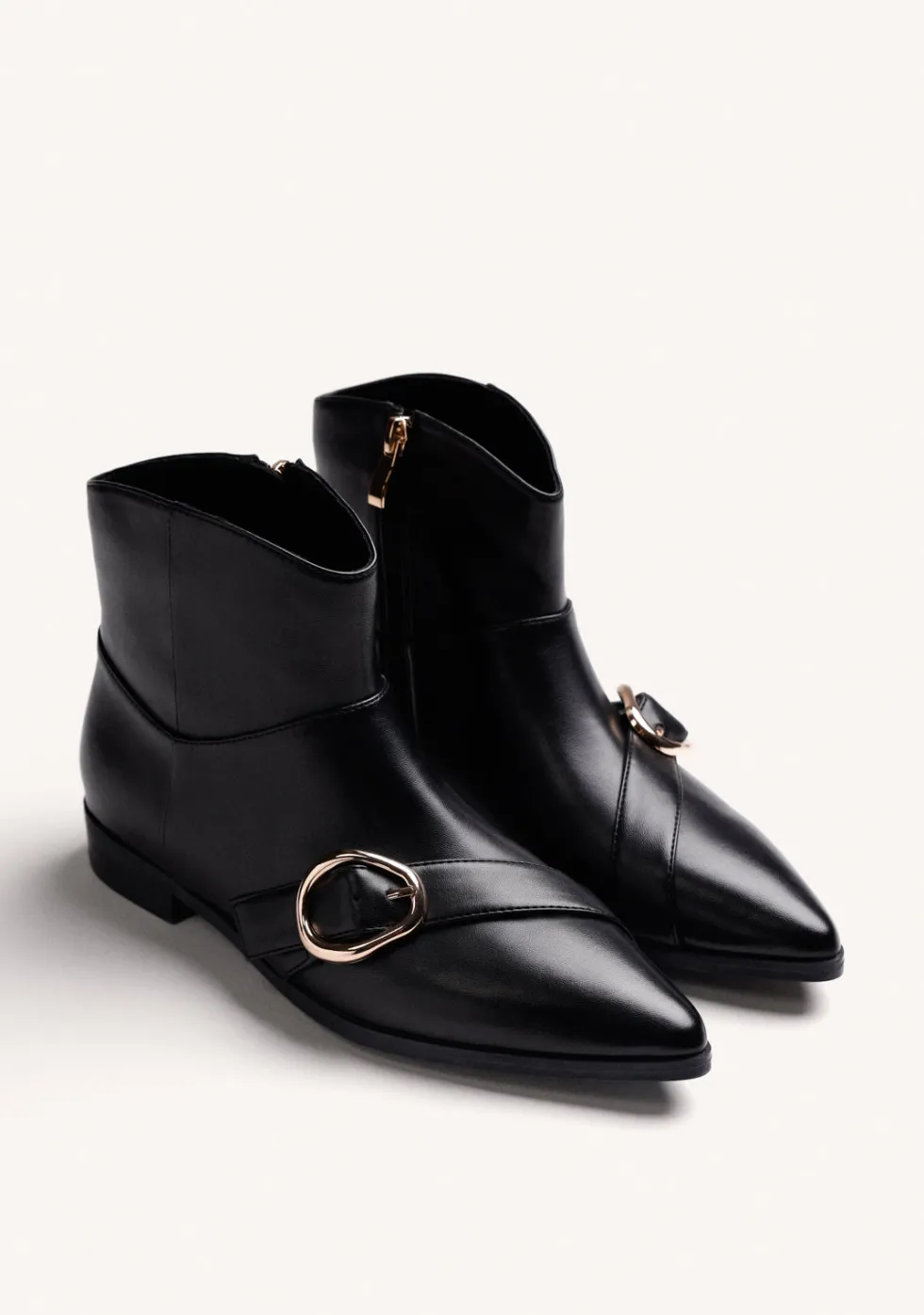 BOTINES NEGRO ELÁSTICOS HEBILLA