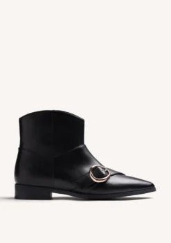BOTINES NEGRO ELÁSTICOS HEBILLA