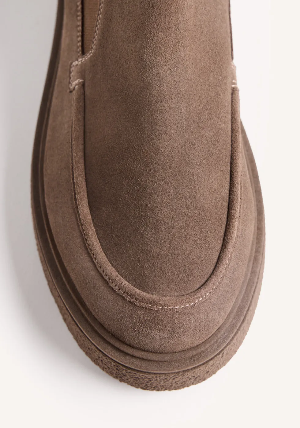 BOTINES TAUPE PIEL CON CREMALLERA