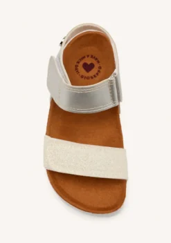 CHANCLAS DE SUELA BIO BLANCAS Y PLATEADAS CON GLITTER PARA NIÑA Y NIÑO ANGWING