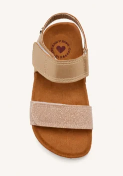 CHANCLAS DE SUELA BIO DORADAS CON GLITTER PARA NIÑA Y NIÑO ANGWING
