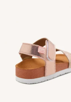 CHANCLAS DE SUELA BIO EN COBRE PARA NIÑA MOERS