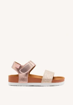 CHANCLAS DE SUELA BIO EN COBRE PARA NIÑA MOERS