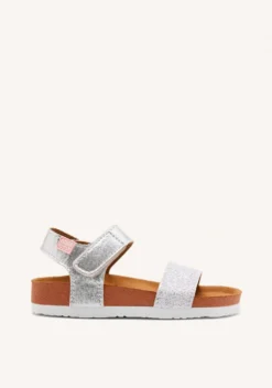 CHANCLAS DE SUELA BIO EN PLATA NIÑA MOERS