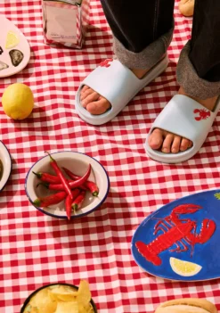 CHANCLAS TIPO PALA ESTAMPADO LANGOSTAS KONDOA