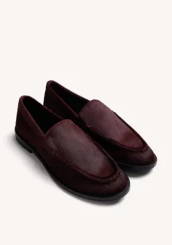 MOCASINES BURDEOS PIEL