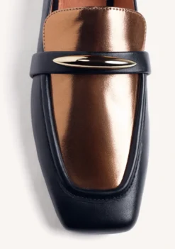 MOCASINES NEGRO PIEL CONTRASTES