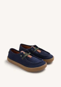 MOCASINES NÁUTICOS BAREFOOT AZUL PIEL