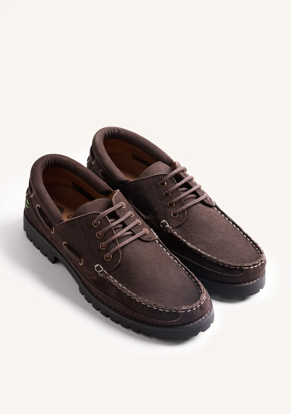 MOCASINES NÁUTICOS MARRÓN PIEL