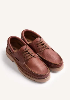 MOCASINES NÁUTICOS MARRÓN PIEL