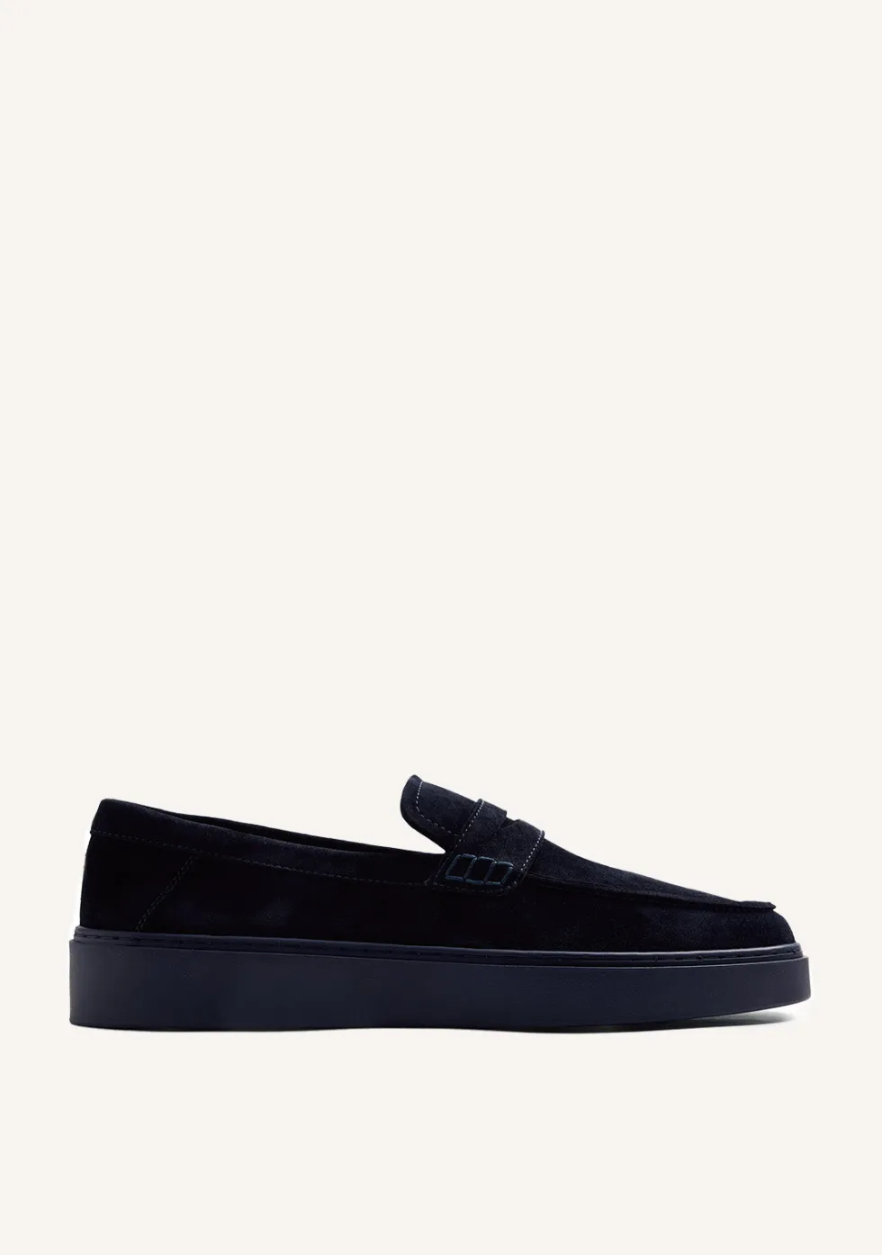 MOCASINES WALLABEE AZUL PIEL