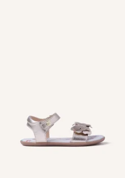 SANDALIAS BAREFOOT PIEL BRILLO Y MARIPOSA SLITE