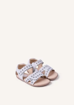 SANDALIAS BAREFOOT PIEL CALADA FLORES KABATI