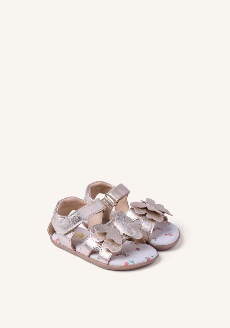 SANDALIAS BAREFOOT PIEL CON MARIPOSA NANDI