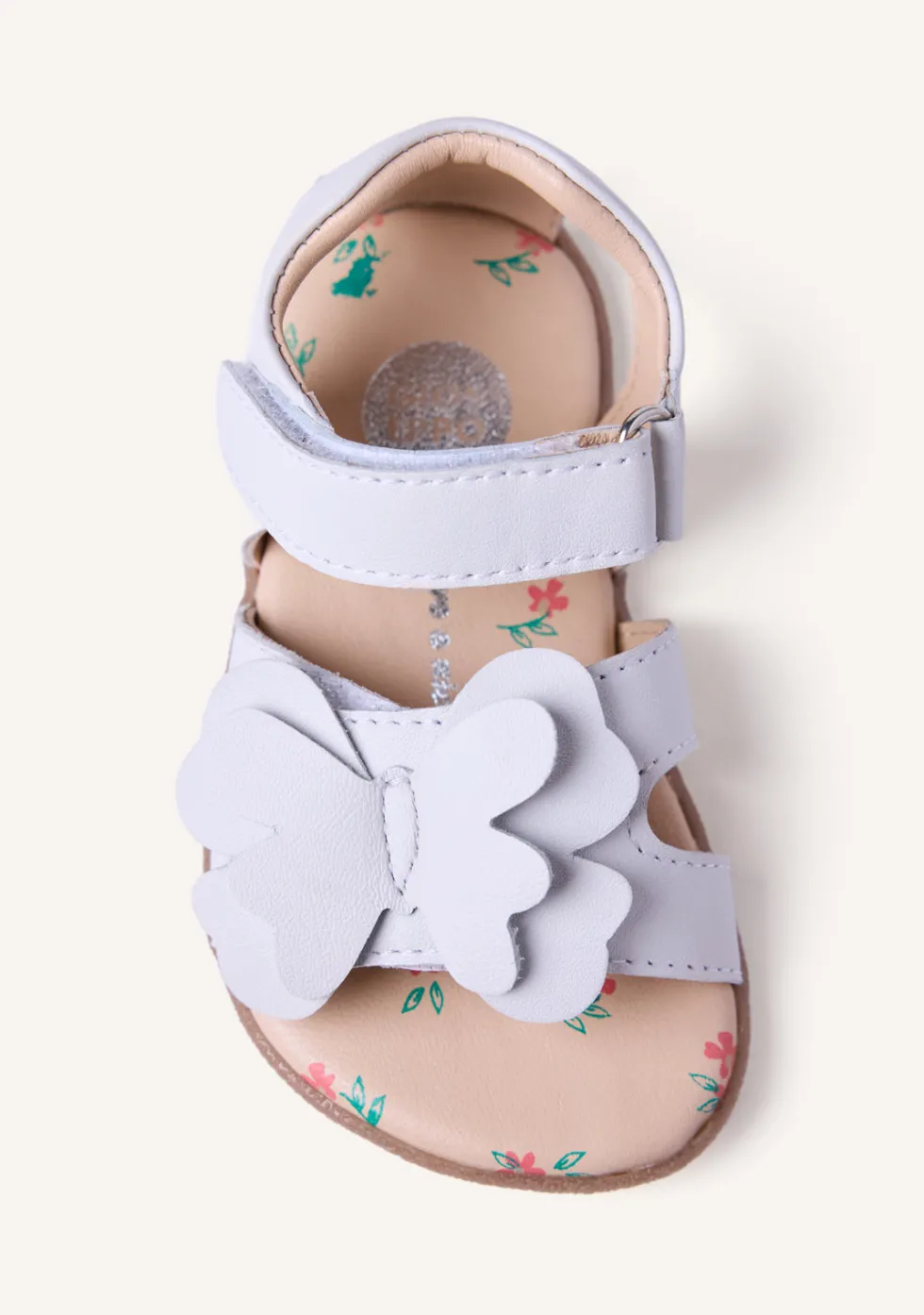 SANDALIAS BAREFOOT PIEL CON MARIPOSA NANDI