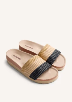 SANDALIAS BIO CUÑA RAFIA KASANGA