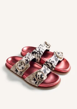 SANDALIAS BIO PIEL ESTAMPADO ANIMAL CARNEY