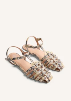 SANDALIAS CANGREJERAS PIEL ESTAMPADO ANIMAL OTTERTAIL