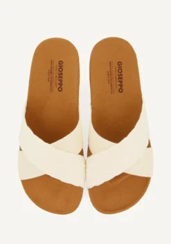 SANDALIAS CON CUÑA TIPO BIO Y TIRAS BLANCAS PARA MUJER GOULDS