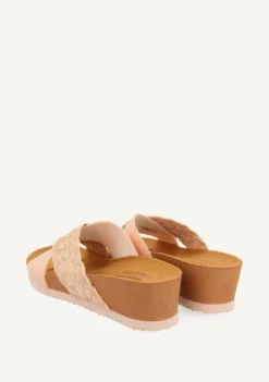 SANDALIAS CON CUÑA TIPO BIO Y TIRAS COLOR ROSA PARA MUJER GOULDS