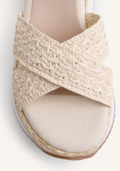SANDALIAS CROCHET CUÑA RAFIA TREVELIN