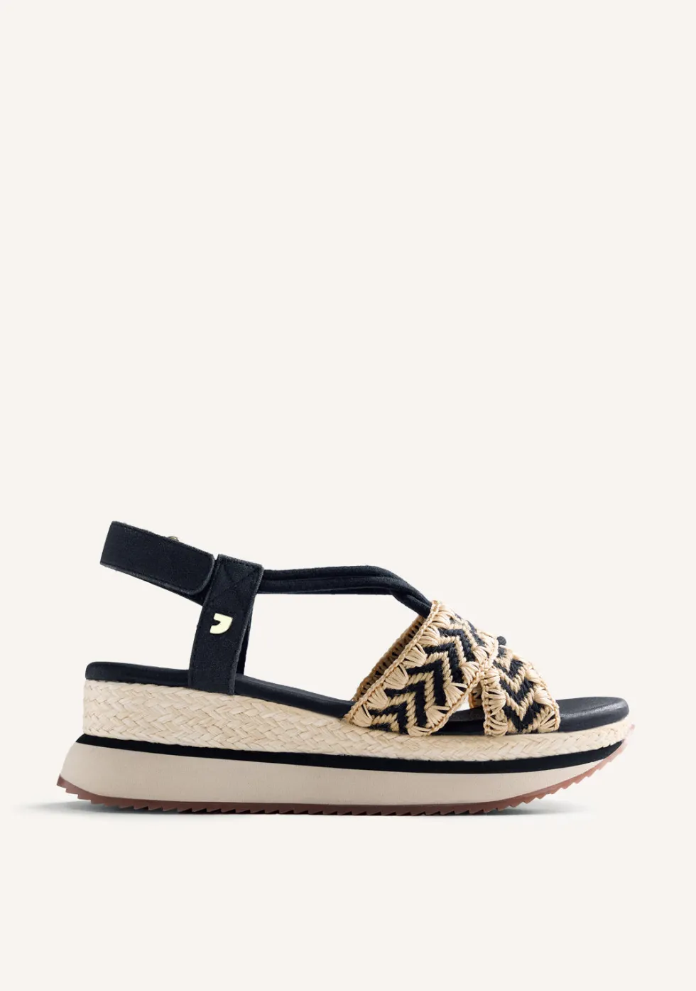 SANDALIAS CUÑA BORDADO UGUNJA
