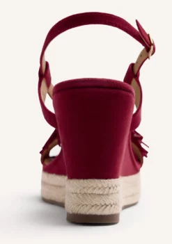 SANDALIAS CUÑA PIEL FLECOS KILOSA